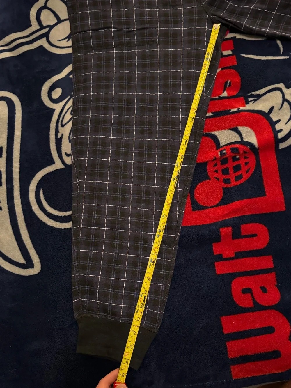 J. Crew Men’s Plaid Knit Pajama Lounge Jogger Pants Navy Size L NWT